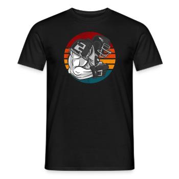 Football Américain Rétro Vintage - T-shirt homme - noir - Devant - AI Model Male 178 light (178cm)