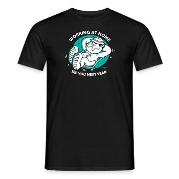 Lustiger Home-Office-Spruch Bis nächstes Jahr - Männer T-Shirt - Schwarz - Vorne - AI Model Male 178 light (178cm)
