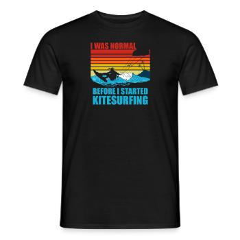 J’étais normal avant le kitesurf drôle de kitesurf - T-shirt homme - noir - Devant - AI Model Male 178 light (178cm)