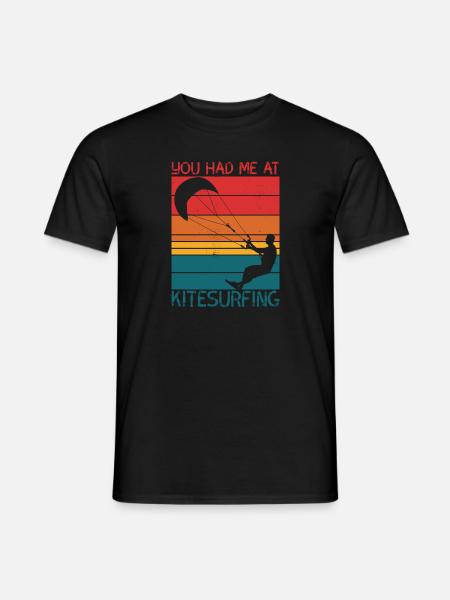 You Had Me At Kitesurfing - Men's T-Shirt - black