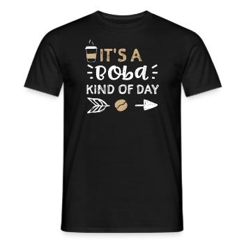 It's A Boba Kind Of Day - Coffee - Men's T-Shirt - black - Front - AI Model Male 178 light (178cm)