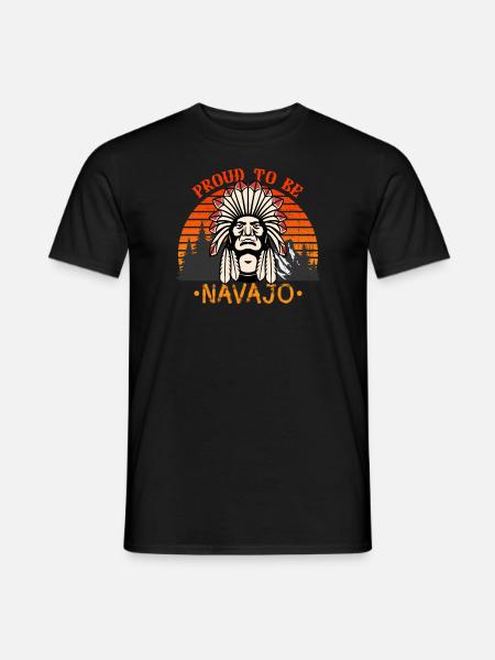 Fier d’être amérindien Navajo - T-shirt homme - noir