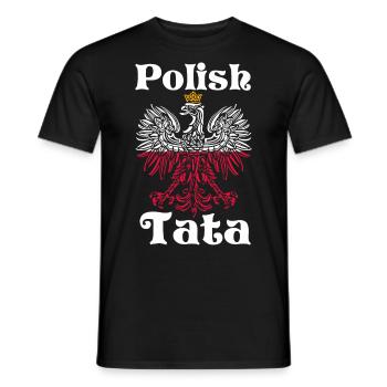 Pologne mère drapeau polonais Polska - T-shirt homme - noir - Devant - AI Model Male 178 light (178cm)