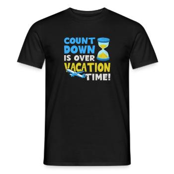 Countdown ist vorbei - Urlaubszeit Urlaub - Männer T-Shirt - Schwarz - Vorne - AI Model Male 178 light (178cm)