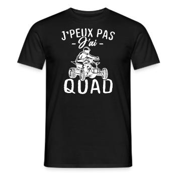 Je peux pas j'ai quad - T-shirt homme - noir - Devant - AI Model Male 178 light (178cm)