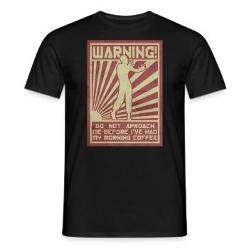 Café zombie. No se apodere. - T-shirt homme - noir - Devant - AI Model Male 178 light (178cm)