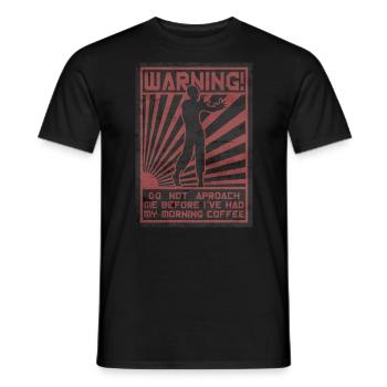 Café zombie. No se apodere. - T-shirt homme - noir - Devant - AI Model Male 178 light (178cm)