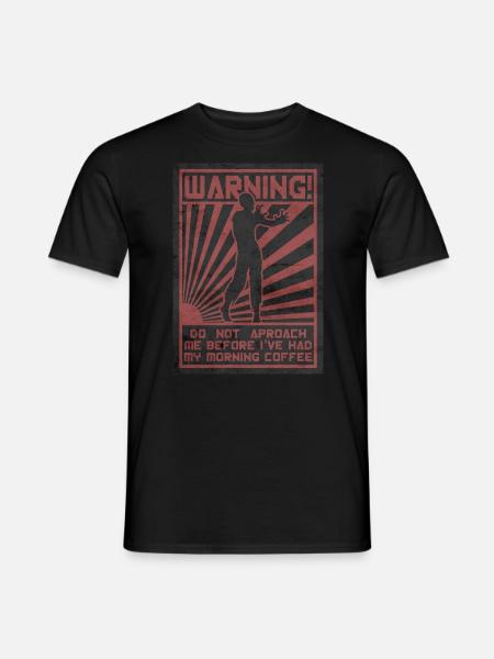 Coffee Zombie. Do not Aproach. - Men's T-Shirt - black
