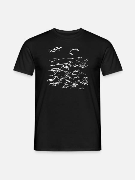 Wild geese Wild goose flock of birds - Men's T-Shirt - black