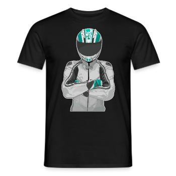 Motorcycle Lifestyle / Motorcycle / Motorcycle biker - Men's T-Shirt - black - Front - AI Model Male 178 light (178cm)