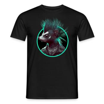 Mouffette punk - T-shirt homme - noir - Devant - AI Model Male 178 light (178cm)