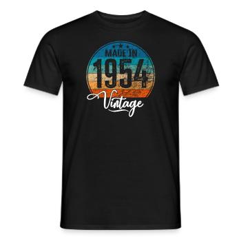 Vintage Made in 1954 Geburtsjahr 1954 Geburtstag - Männer T-Shirt - Schwarz - Vorne - AI Model Male 178 light (178cm)