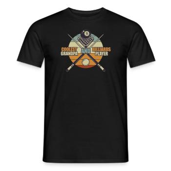 Coolstes Opa und Billardspieler Opa - Männer T-Shirt - Schwarz - Vorne - AI Model Male 178 light (178cm)