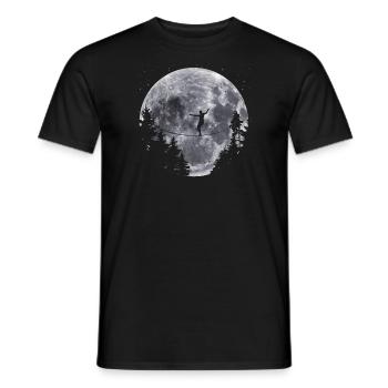 Moon Forest Slackline Acrobatics Lover Slackliner - Männer T-Shirt - Schwarz - Vorne - AI Model Male 178 light (178cm)