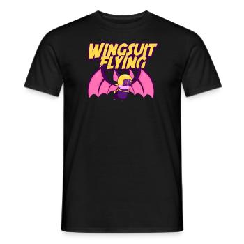 Funny Bat Wingsuit Flying Skydiving Wingsuit - Männer T-Shirt - Schwarz - Vorne - AI Model Male 178 light (178cm)