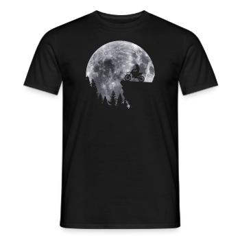Moon Motocross Rider Dirt Bike Motorrad - Männer T-Shirt - Schwarz - Vorne - AI Model Male 178 light (178cm)