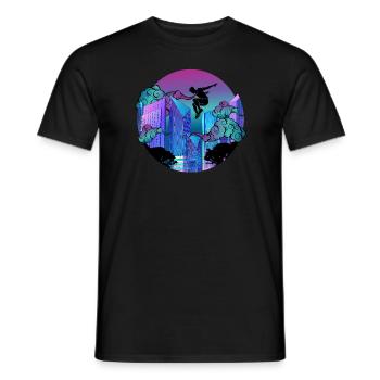 Freerunning Freerunner Acrobat Parkour - Männer T-Shirt - Schwarz - Vorne - AI Model Male 178 light (178cm)