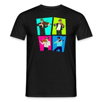 Geigenspieler Musik Komponisten Geigerm - Männer T-Shirt - Schwarz - Vorne - AI Model Male 178 light (178cm)