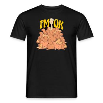 Capybaras I'm Ok Lustiges Capybara Liebhaber - Männer T-Shirt - Schwarz - Vorne - AI Model Male 178 light (178cm)