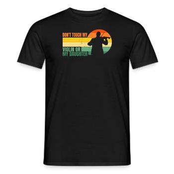 Retro Violinen Vati Geiger Musik Komponisten - Männer T-Shirt - Schwarz - Vorne - AI Model Male 178 light (178cm)
