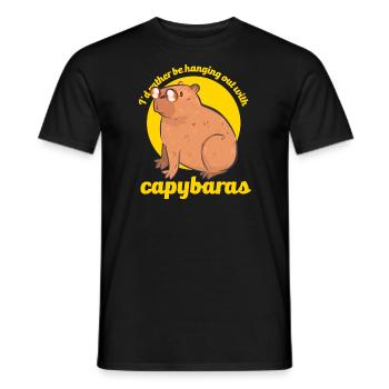 Capybara Liebhaber Nagetier Tier Capybara - Männer T-Shirt - Schwarz - Vorne - AI Model Male 178 light (178cm)