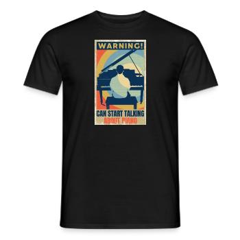 Lustiger Klavierspieler Pianist Musiker - Männer T-Shirt - Schwarz - Vorne - AI Model Male 178 light (178cm)