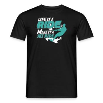 Lustiges Wasserskifahre Extremsport - Männer T-Shirt - Schwarz - Vorne - AI Model Male 178 light (178cm)