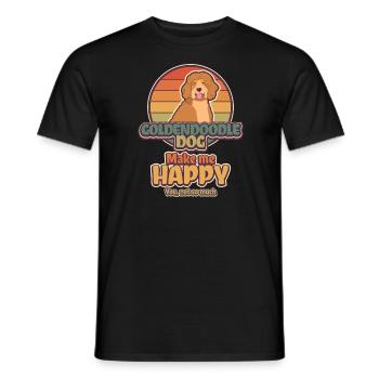 Lustiger Doodle Hundebesitzer - Männer T-Shirt - Schwarz - Vorne - AI Model Male 178 light (178cm)