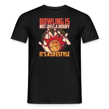 Bowler Hobby Bowlingspieler - Männer T-Shirt - Schwarz - Vorne - AI Model Male 178 light (178cm)