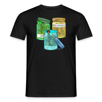 Lustiges Dackel Hundeliebhaber Dackel Glück - Männer T-Shirt - Schwarz - Vorne - AI Model Male 178 light (178cm)