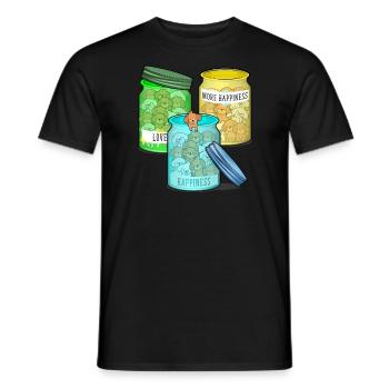 Doodle Dog Lover Happy Doodle - Männer T-Shirt - Schwarz - Vorne - AI Model Male 178 light (178cm)