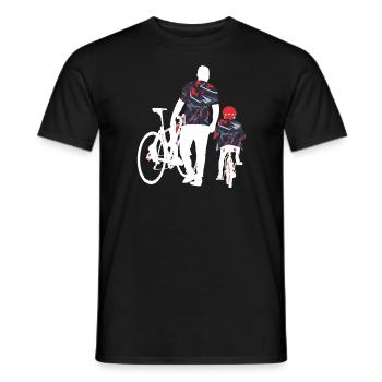 Vatertags Papa und Sohn die Matching Radfahrer - Männer T-Shirt - Schwarz - Vorne - AI Model Male 178 light (178cm)