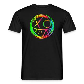 Musikfestival EDM Electro Rave Face Techno - Männer T-Shirt - Schwarz - Vorne - AI Model Male 178 light (178cm)