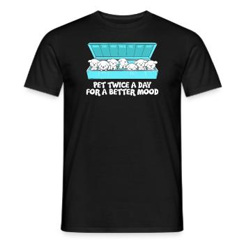 Bichon Frise Dog Happiness Kynologe - Männer T-Shirt - Schwarz - Vorne - AI Model Male 178 light (178cm)