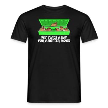 Kartoffel Hundeliebhaber Mops Welpen Besitzer - Männer T-Shirt - Schwarz - Vorne - AI Model Male 178 light (178cm)