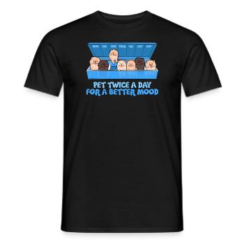 Pomeranian Dog Breed Happiness Dog Mom - Männer T-Shirt - Schwarz - Vorne - AI Model Male 178 light (178cm)
