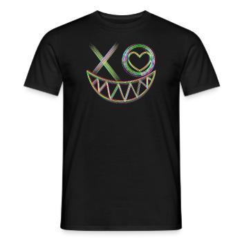 Musikfestival Rave Face Electro Techno - Männer T-Shirt - Schwarz - Vorne - AI Model Male 178 light (178cm)