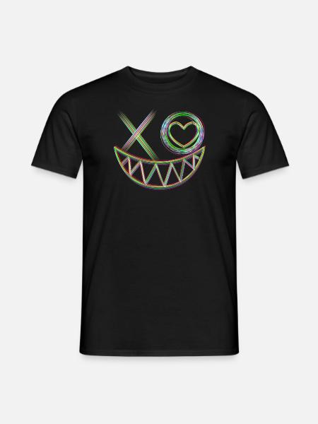 Musikfestival Rave Face Electro Techno - Männer T-Shirt - Schwarz