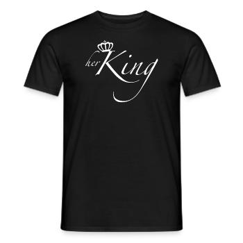 Son roi | Votre roi, amour, partenariat - T-shirt homme - noir - Devant - AI Model Male 178 light (178cm)