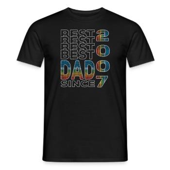 Bester Papa der Welt seit 2007 Vatertag Geburtstag - Männer T-Shirt - Schwarz - Vorne - AI Model Male 178 light (178cm)