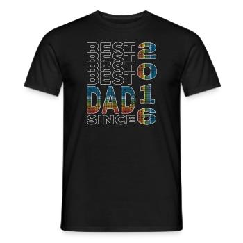 Best dad in the world since 2016 Father's Day Birthday - Men's T-Shirt - black - Front - AI Model Male 178 light (178cm)