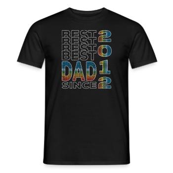 Best dad in the world since 2012 Father's Day Birthday - Men's T-Shirt - black - Front - AI Model Male 178 light (178cm)