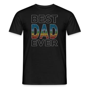 Best dad in the world for Father's Day birthday - Men's T-Shirt - black - Front - AI Model Male 178 light (178cm)