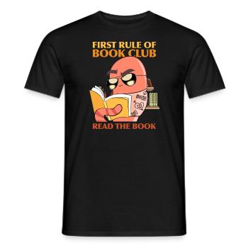 Lustiger Buchclub Liebhaber Bücherwurm - Männer T-Shirt - Schwarz - Vorne - AI Model Male 178 light (178cm)