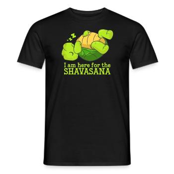 Funny Turtle Shavasana Yoga Lover - Männer T-Shirt - Schwarz - Vorne - AI Model Male 178 light (178cm)