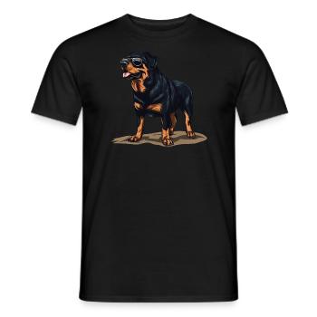 Rottweiler L’Explorateur - T-shirt homme - noir - Devant - AI Model Male 178 light (178cm)