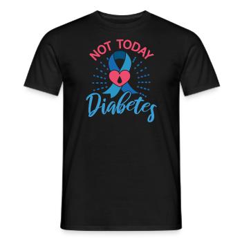 Not Today Diabetes Mom - Men's T-Shirt - black - Front - AI Model Male 178 light (178cm)