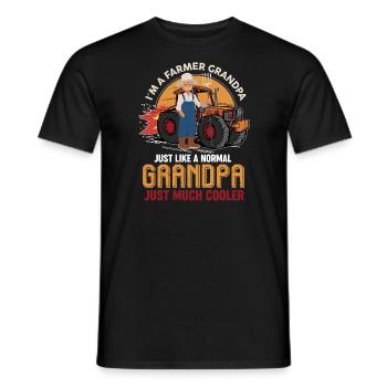 I'm A Much Cooler Farmer Grandpa - Men's T-Shirt - black - Front - AI Model Male 178 light (178cm)