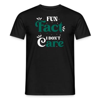 Fun Fact I Don't Care Provokativer Spruch - Männer T-Shirt - Schwarz - Vorne - AI Model Male 178 light (178cm)