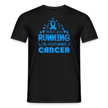 I'm Outrunning Prostate Cancer - Men's T-Shirt - black - Front - AI Model Male 178 light (178cm)